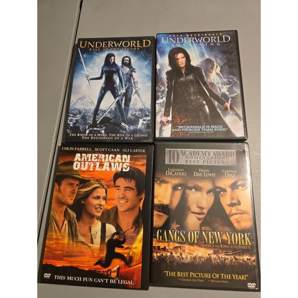 4 DVDS Titles in Description